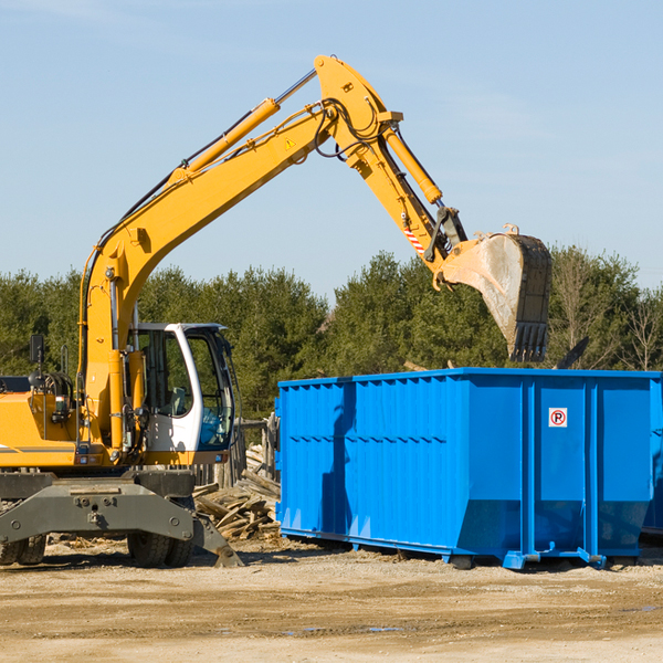 what size residential dumpster rentals are available in Bethel Washington